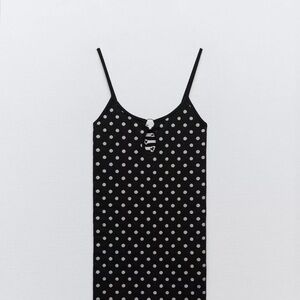Black Polka Dot Spaghetti Strap Dress